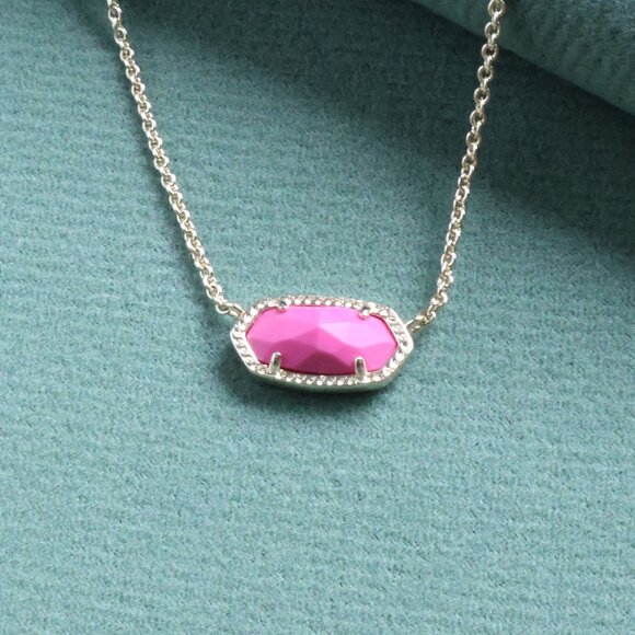 Kendra Scott Elisa Pendant Necklace Gold Pink Magnesite Chic Style Gift - Picture 2 of 2